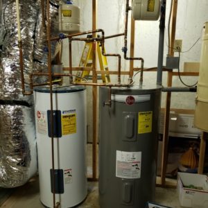 Replacement Hot Water Heaters Rheem 50 gallon electric - before