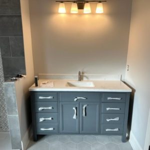 bathroom sink vanity & plumbing